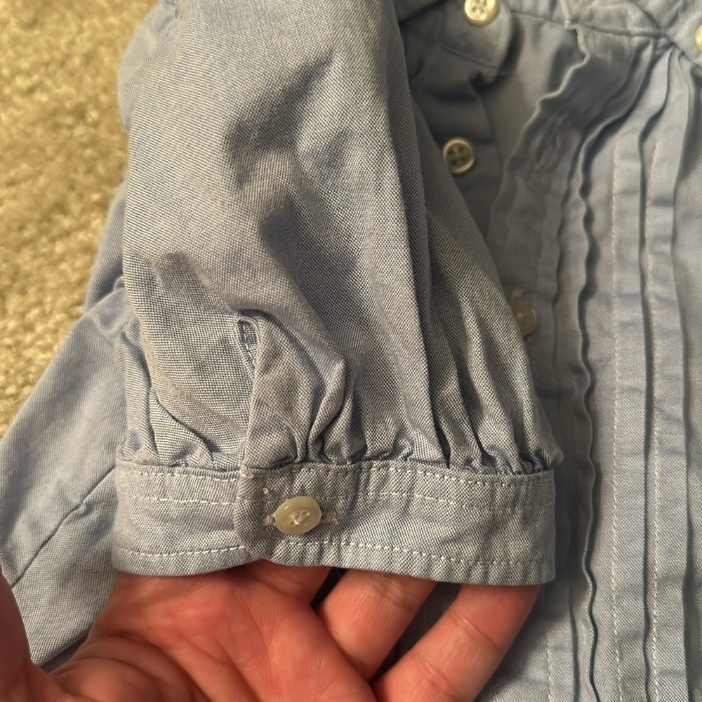 Ralph Lauren girls cotton oxford shirtdress size 8 - Picture 3 of 7
